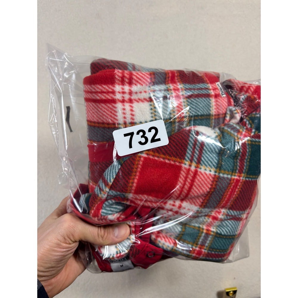 Duluth Trading Co Womens Red Plaid Fleece Snap Neck Pullover Jacket M 20099013 - Picture 9 of 9